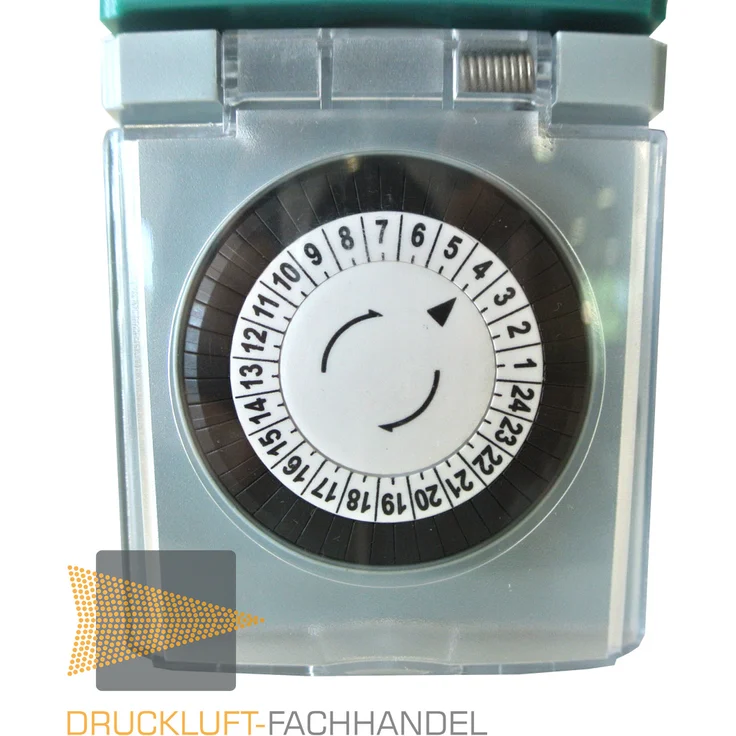 REV OUTDOOR ZEITSCHALTUHR Tempo | mechanische Tageszeit-Schaltuhr | für den Außenbereich IP 44 | mit Kinderschutz | Farbe: grau-grün – Bild 4