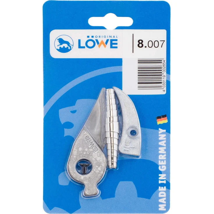 Original Löwe Ersatzteilset 8.007 Ersatzteile für Amboss Gartenschere - 5 teiliges Set aus Ersatzklinge Ersatzamboss Ersatzfeder Schrauben für Ambossscheren mit Bypass-Geometrie 8.104 8.107 8.109 mittelgroß