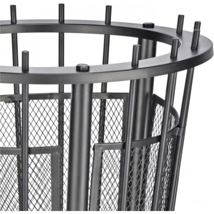 HI Feuerkorb mit Funkenschutz Schwarz 40 x 61 cm – Bild 2