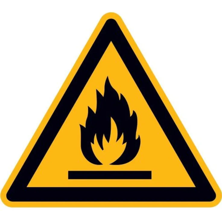 Warnschild Alu 200 mm feuergefährliche Stoffe