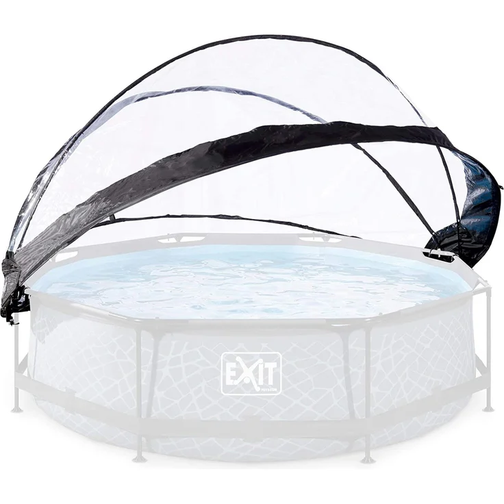 EXIT Swimming Pool Sonnendach, Abdeckhaube Ø 300 cm klappbar, Poolüberdachung 0,16 mm Folienstärke, rund mit Stahlrohr – Bild 2