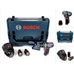 Bosch Professional GSR 12V-15 FC Akku-Bohrschrauber FlexiClick (2 x 2 Ah) mit Ladegerät in L-Boxx