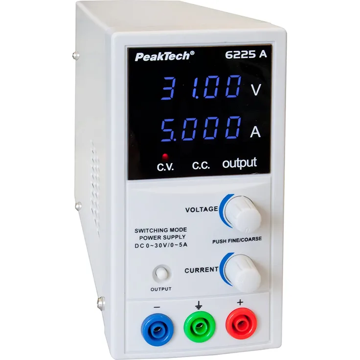 PEAKTECH 6225 A - Labornetzgerät, 0 - 30 V, 0 - 5 A, stabilisiert P 6225 A