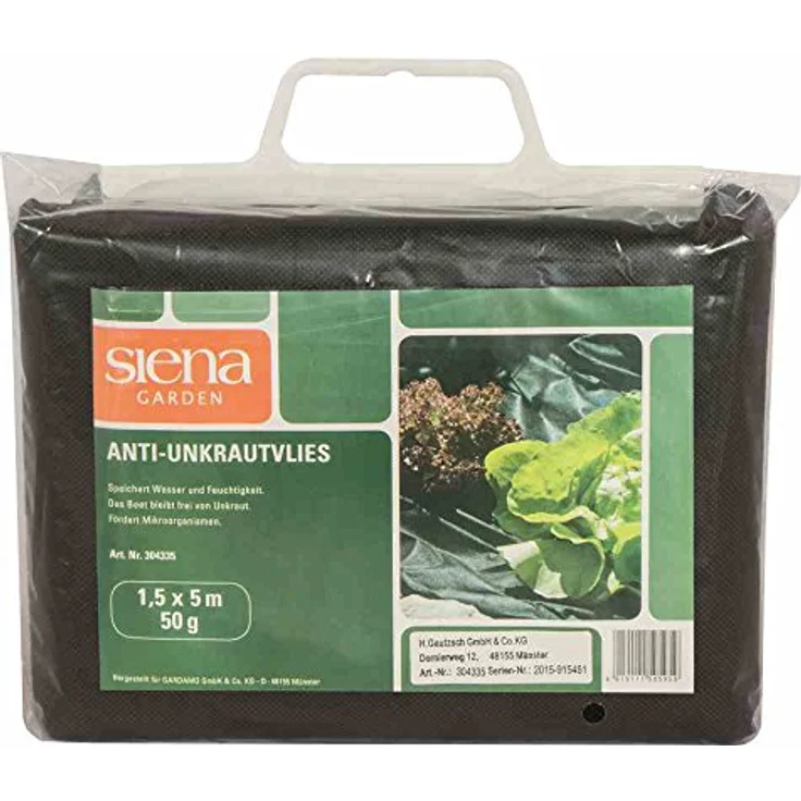 Siena Garden Anti-Unkrautvlies 1,5x5m 50g, SB schwarz