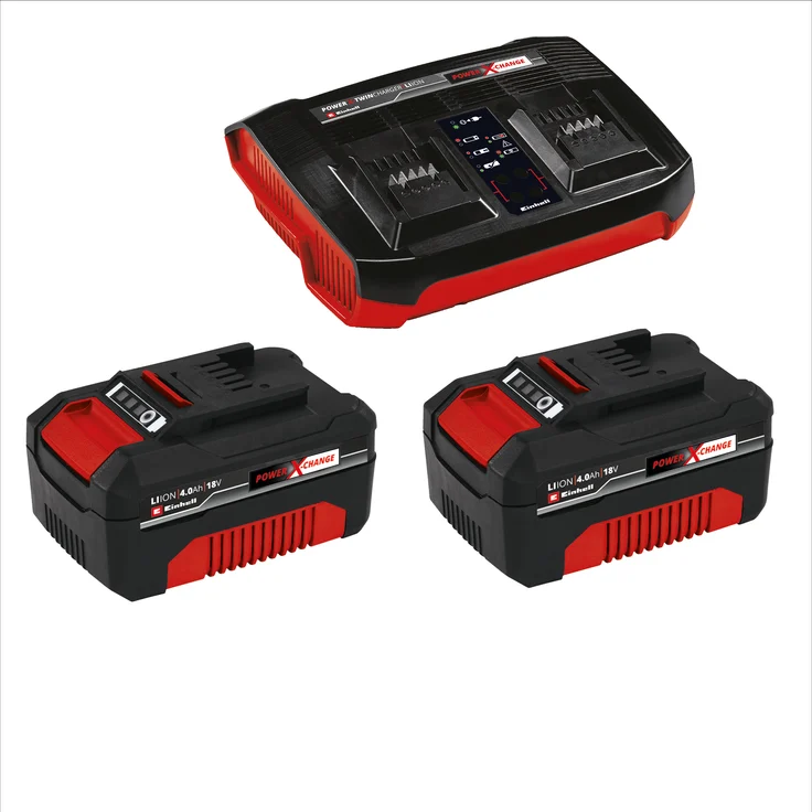 Einhell Akku-Rasenmäher RASARRO Power X-Change - Li-Ion, 36 V, 38 cm Schnittbreite, 6-stufige zentrale Schnitthöhenverstellung, inkl. 2 x 4,0 Ah Akkus + Twincharger, Mulchkeil – Bild 2