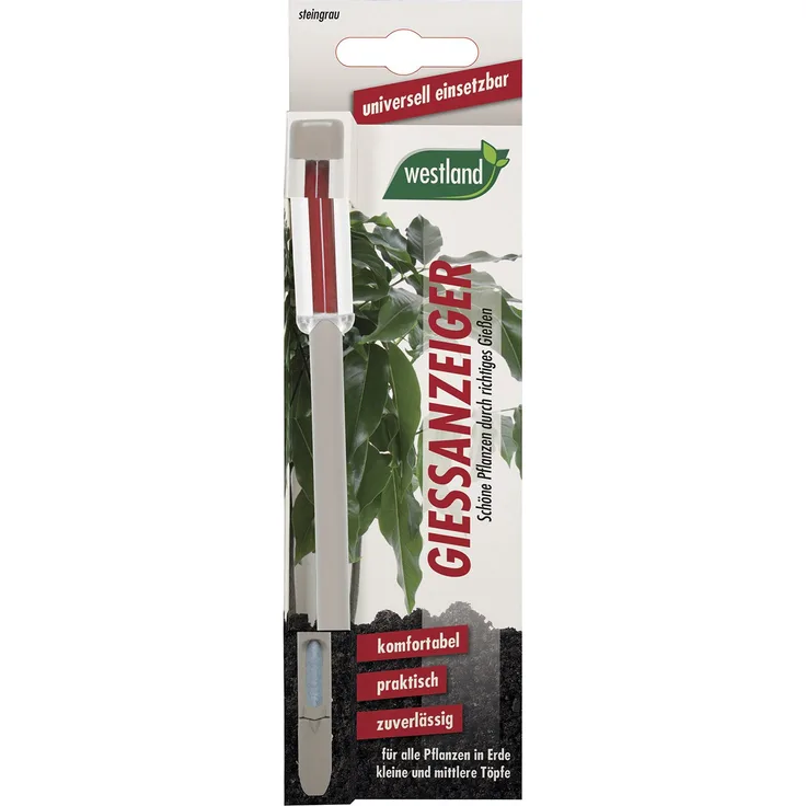 Westland Gießanzeiger für alle Pflanzen in Blumenerde, Kein Batteriebetrieb, Kunststoff, Höhe: 16 cm, Gießanzeiger, Steingrau Bewässerungszubehör