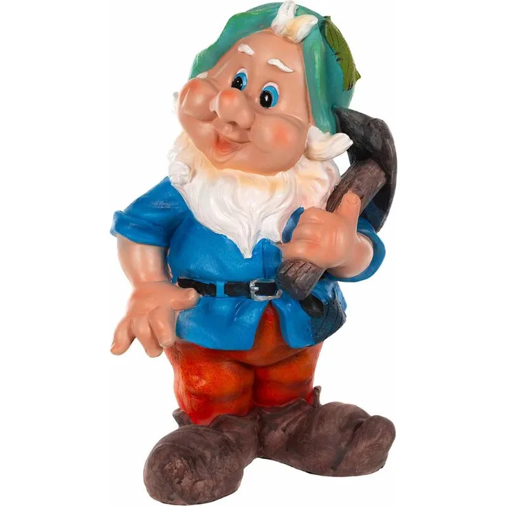 RIESIGER Zwerg Gartenzwerg XXL Gartenwichtel NF14286 Gartenfigur 41cm,14286-4-Spitzhacke