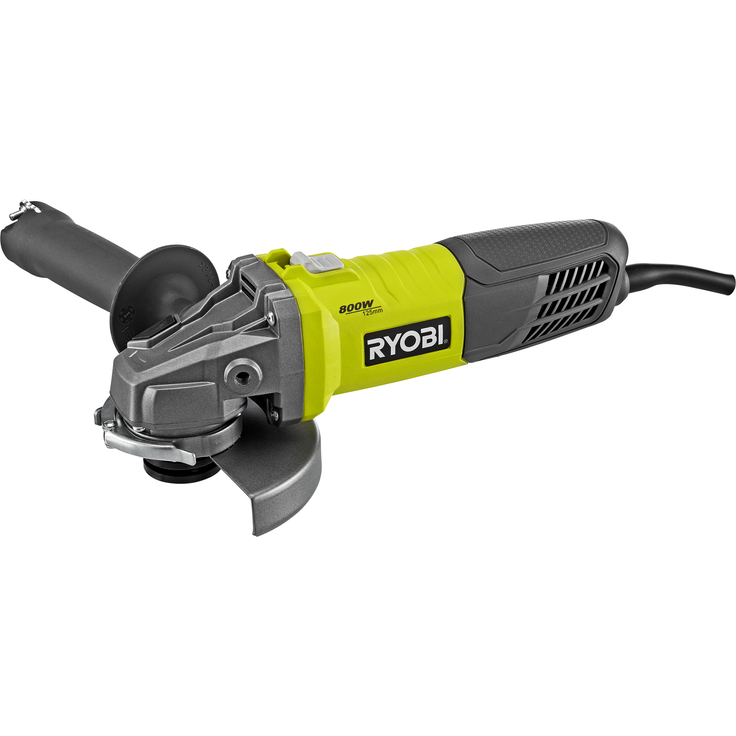 Ryobi 5133002491 RAG 800-125G Winkelschleifer 125mm 800 W RAG800-125G, Schwarz, Grün – Bild 2