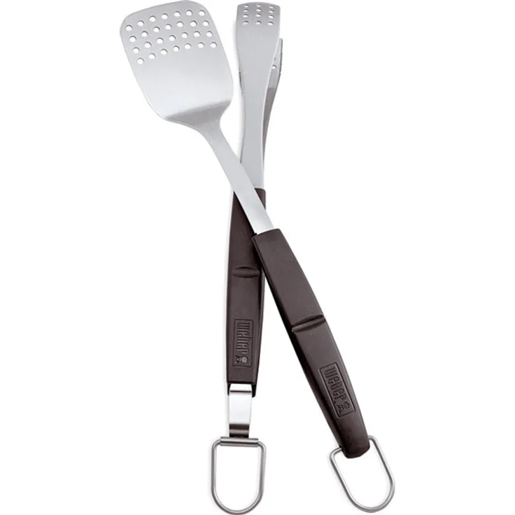 Weber Grillbesteckset Grillwerkzeug, Edelstahl, 2 Stck