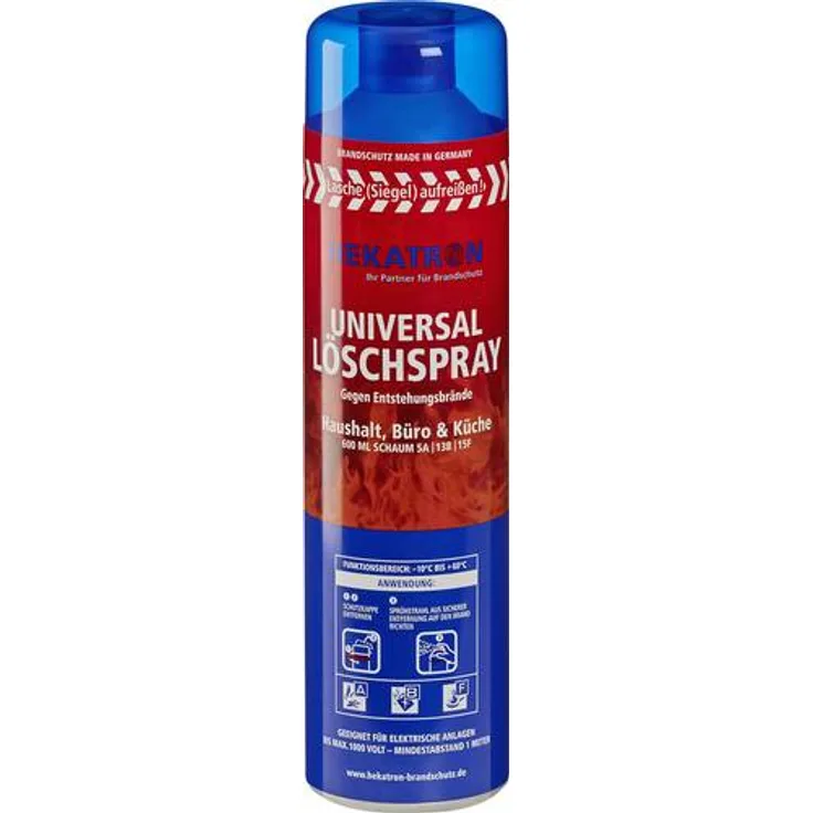 Hekatron 31-6900086-01-XX Universal Löschspray gegen Entstehungsbrände Brandschutz für Haushalt, Auto & Campingplatz ABF Feuerlöscher