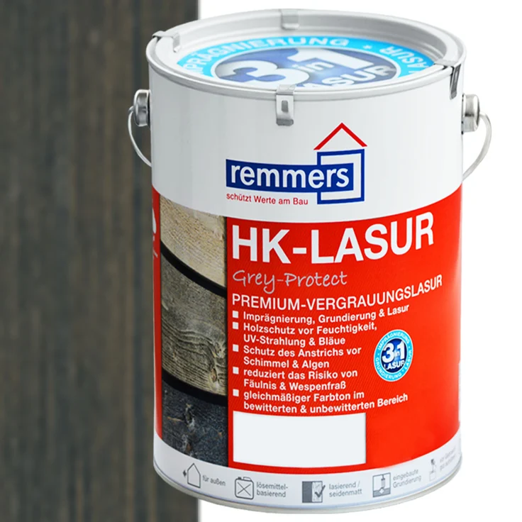 Remmers - Remmers HK-Lasur 5 L Eimer Anthrazitgrau - grau – Bild 1