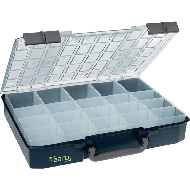 raaco 138543 Sortimentskoffer CarryLite 80 5x10-20, dunkelblau