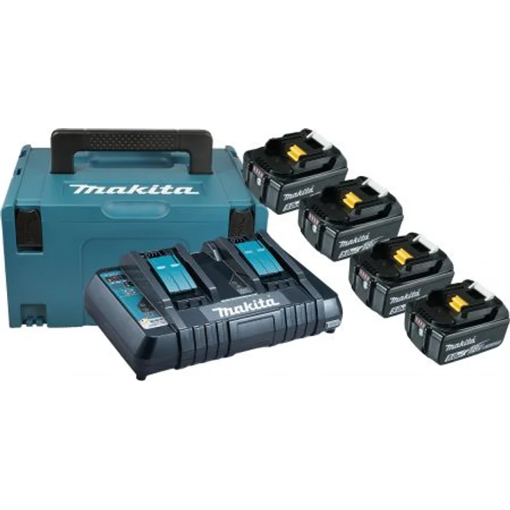 Makita Power Source Kit 4 x Werkzeugakku 18 V / 5,0 Ah + Ladegerät (197626-8), Starter-Set – Bild 4