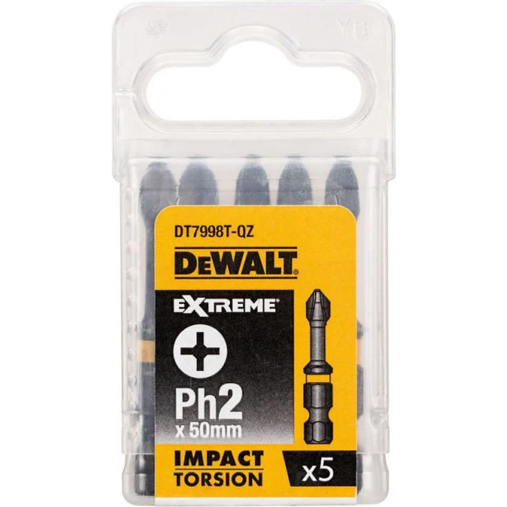 Dewalt DT7998T-QZ Bits Ph2 50mm EXTREME Impact Torsion (5ST), Multi
