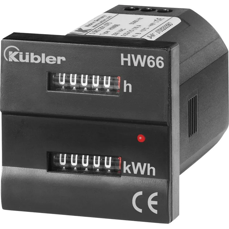 Kübler HW66M 230 VAC Wechselstromzähler mechanisch 16A MID-konform: Ja 1St.