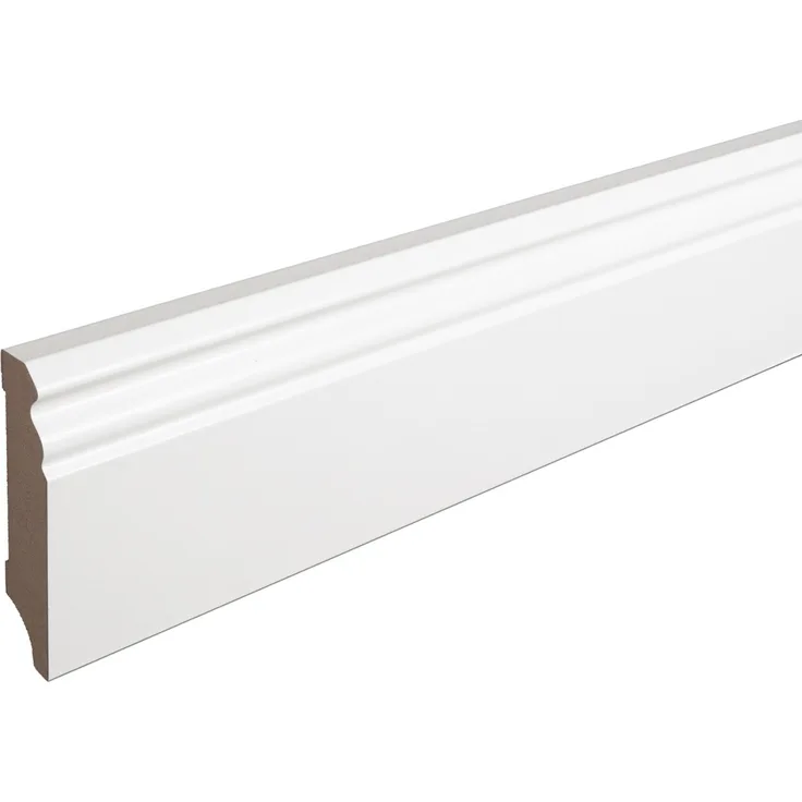REESE Kehlleisten GmbH Sockelleiste MDF weiß foliert Hamburger Berliner Profil 80mm