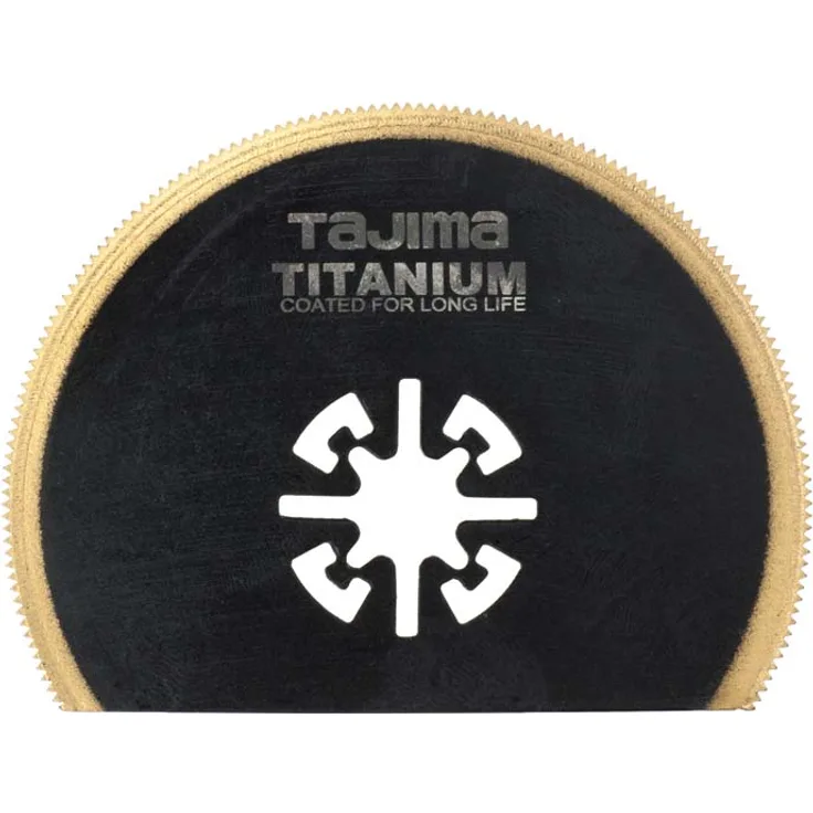 Tajima Sägezubehör (Sägeblatt für Multitool Lange Lebensdauer feine Zahnung für Holz, Kunststoff, Metall 80 mm halbrund), MHS80