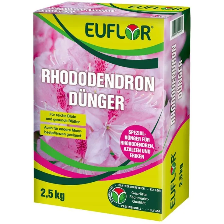 EUFLOR Rhododendrondünger NPK-Dünger 8+4+5 Eriken Azaleen Moorbeetpfl. 2,5kg