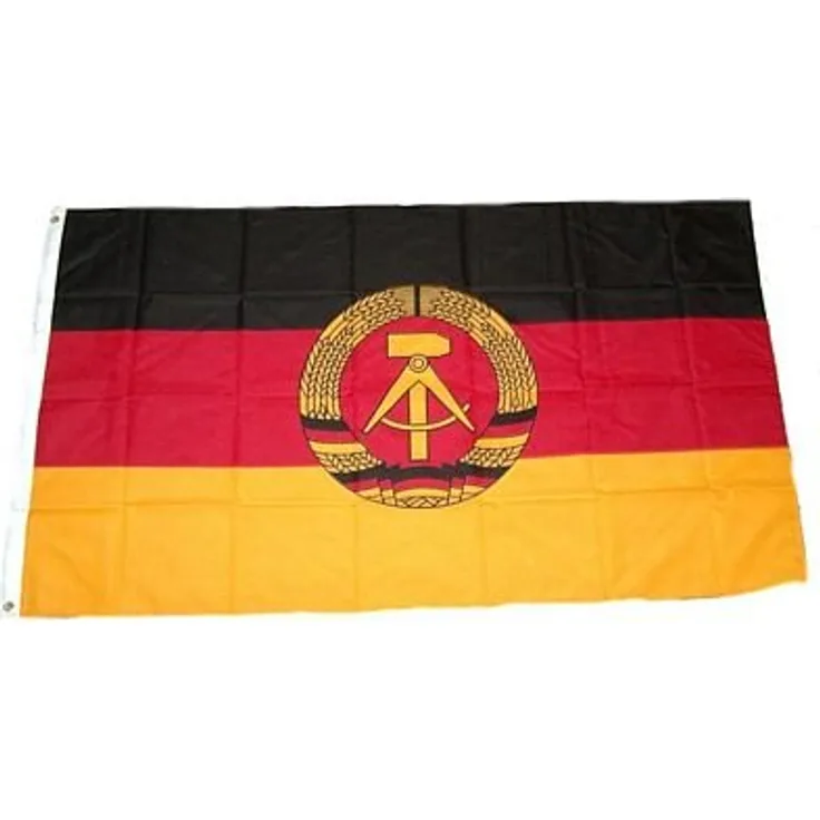 Flaggenking Flaggen/Fahnen, DDR Neu, wetterfest, Mehrfarbig, 150x90x1 cm, 16347