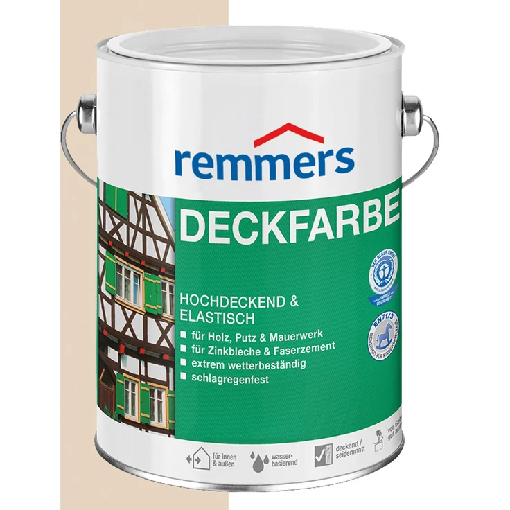 Remmers - Remmers Deckfarbe Hellelfenbein 2,5 L Eimer - weiß – Bild 1