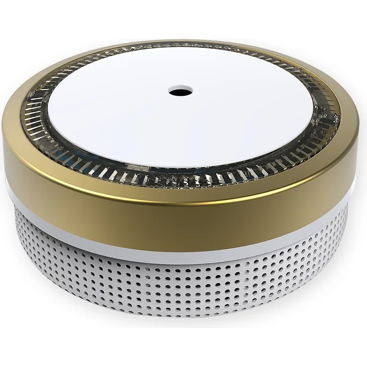 Nemaxx M1-Mini Rauchmelder - sensibler, photoelektrischer Rauchwarnmelder mit Lithiumbatterie Typ DC3V nach DIN EN14604 & - Gold