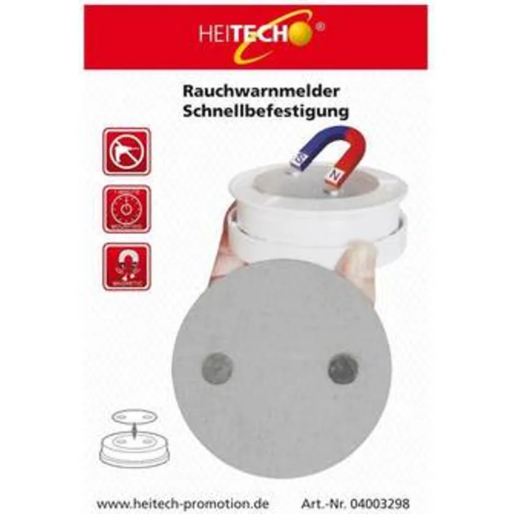 Heitech Rauchmelder Schnellbefestigung zur einfachen Montage