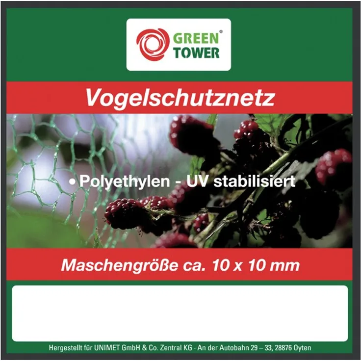 GREEN TOWER GT Vogelschutznetz Basic Vogelschutz- Netz 5x4m 6mm