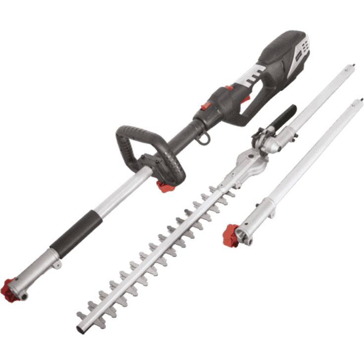 Scheppach Elektro-Heckenschere TPH900 Gartenschere, ideal für hohe Hecken und Sträucher, gehärtetes Stahlschwert, 900 Watt Leistung, Schnitt 15 mm – Bild 1