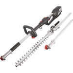 Scheppach Elektro-Heckenschere TPH900 Gartenschere, ideal für hohe Hecken und Sträucher, gehärtetes Stahlschwert, 900 Watt Leistung, Schnitt 15 mm