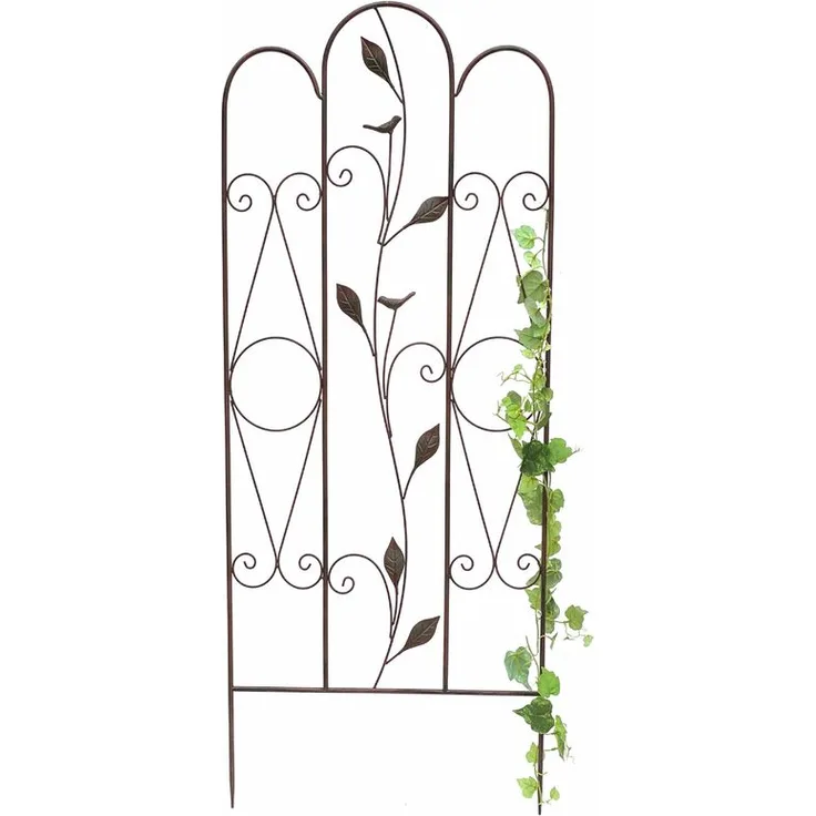 Rankhilfe Metall Rankgitter 120 cm 93993 Kletterhilfe Bodenstecker Blumenhalter Ranksäule - Dandibo