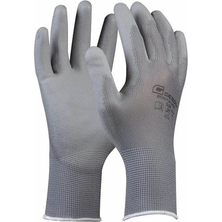 Arbeitshandschuh MICRO FLEX | Größe 8 (M) | grau | Feinstrick mit PU-Beschichtung | 1 Paar