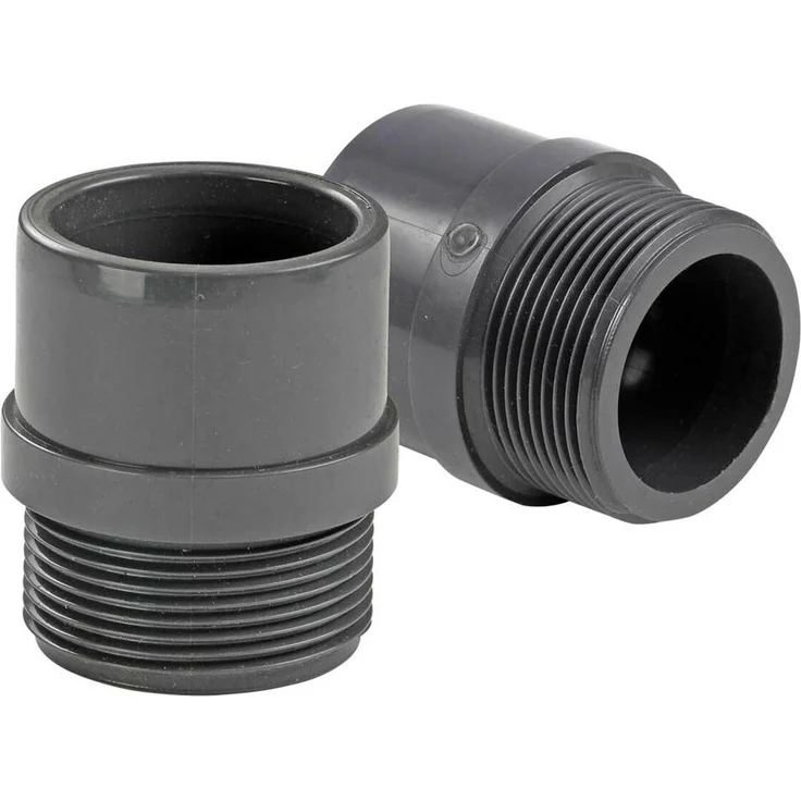 mega 2x Gewindemuffe Klebestutzen 40/50 mm x 1 1/2 AG