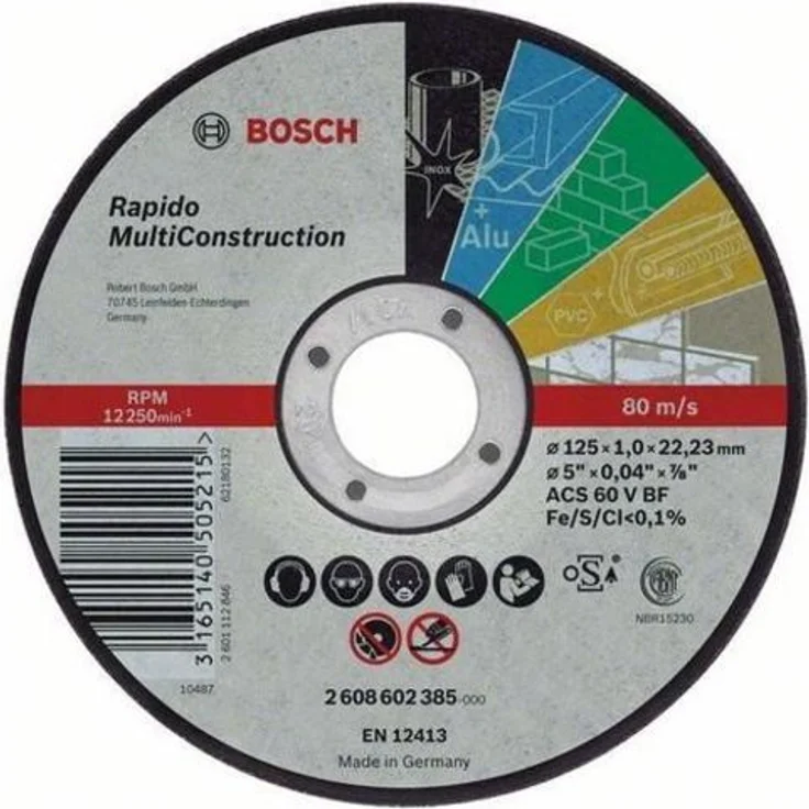 Bosch Professional Trennscheibe Rapido MC 125 x1,0mm g 2608602385 – Bild 1