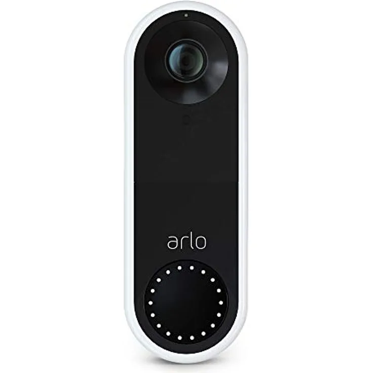 Die neue Arlo Video Doorbell | 1080p HD-Video, 25% größeres Sichtfeld, Paketerkennung, Bewegungsmelder, 2-Wege-Audio, Smart-Sirene, Nachtsicht, Türklingel-Verkabelung erforderlich, AVD1001