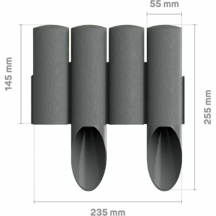 Gartenpallisade 4 Standard Grafitgrau 2,30 m