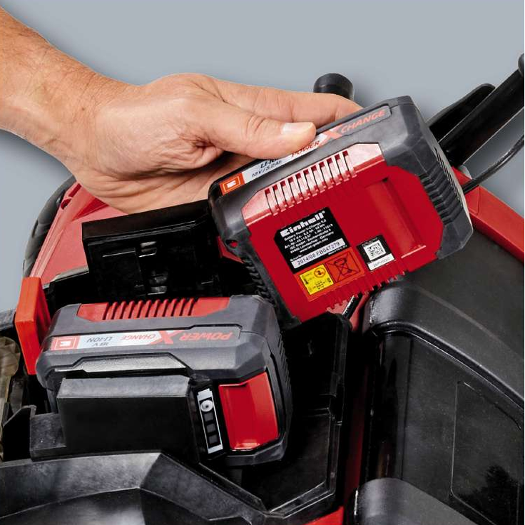 Einhell Akku-Vertikutierer-Lüfter GE-SC 35-1 Li Solo Power X-Change (2x18 V, 35 cm Arbeitsbreite, bis 9 mm Arbeitstiefe, bürstenloser Elektromotor, ohne Akku und Ladegerät) – Bild 3