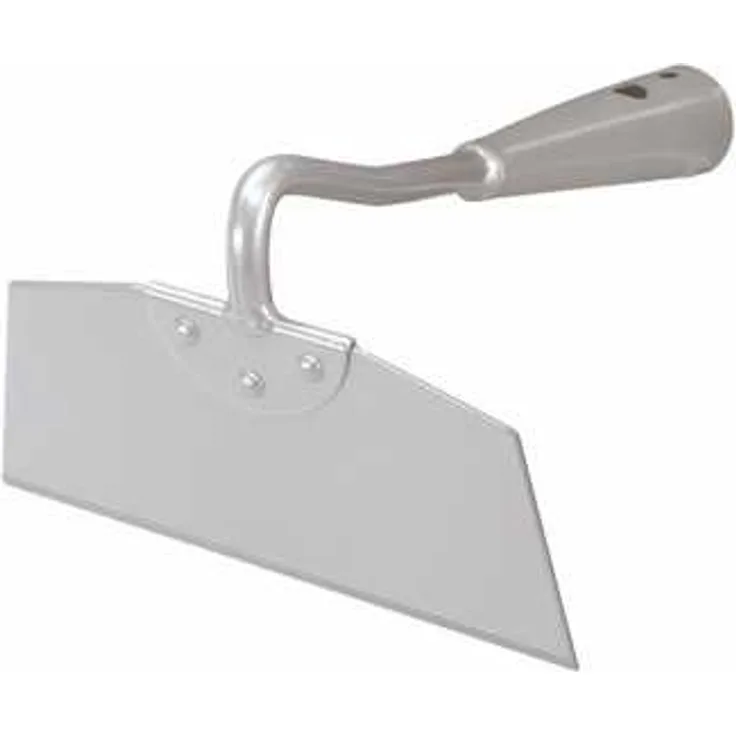 Idealspaten Unkrauthacke, hohe Form, mit geschliffenem Blatt, silber pulverbeschichtet, Dülle