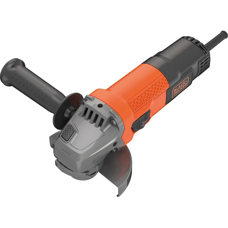 Black+Decker BEG110K Winkelschleifer (750 Watt, 115 mm Scheiben, mit 3-Positionen-Zusatzhandgriff, für alle Standard-Trenn, Schleif- & Schrupparbeiten, inkl. Koffer + Zubehör)