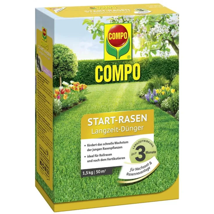 Compo Start-Rasen Langzeit-Dünger, 1,5 kg für 50 qm