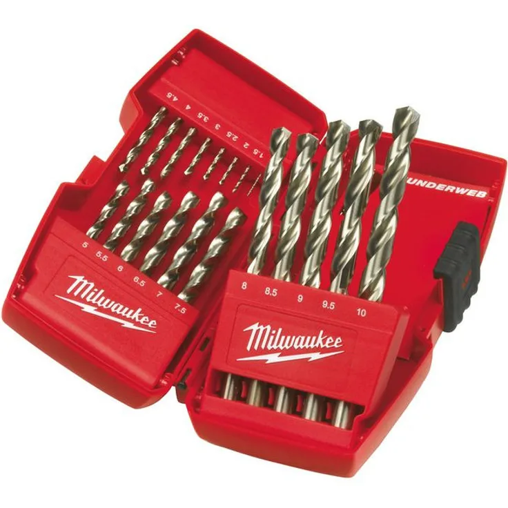 Milwaukee HSS-G Metallbohrer 4932352374 19 tlg. Kassette, Set Piece 1-10mm