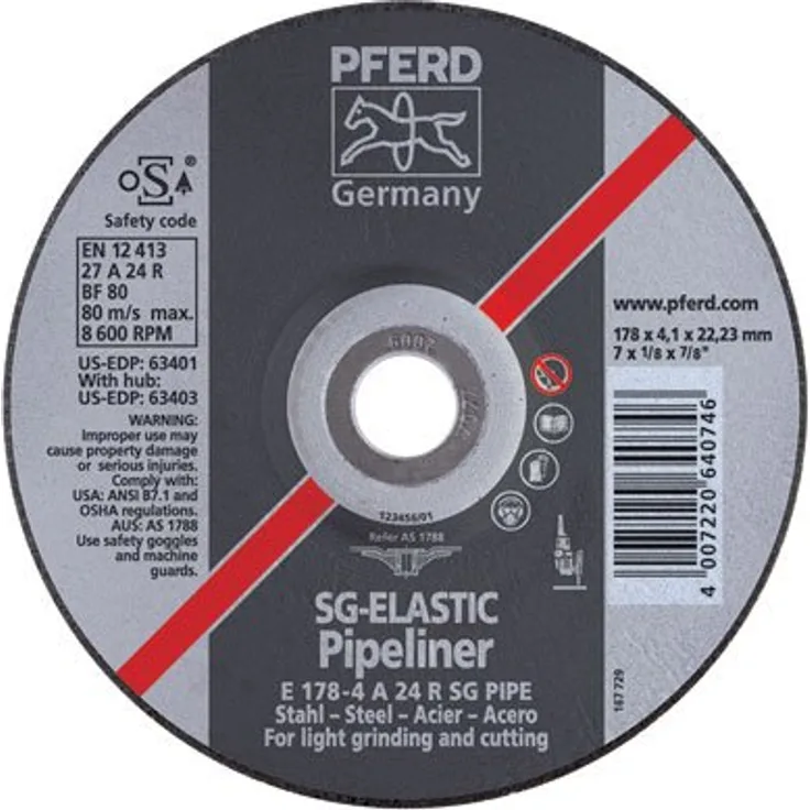 Pferd 62023631 Schruppscheiben E 230-7 A 30 M PSF-INOX