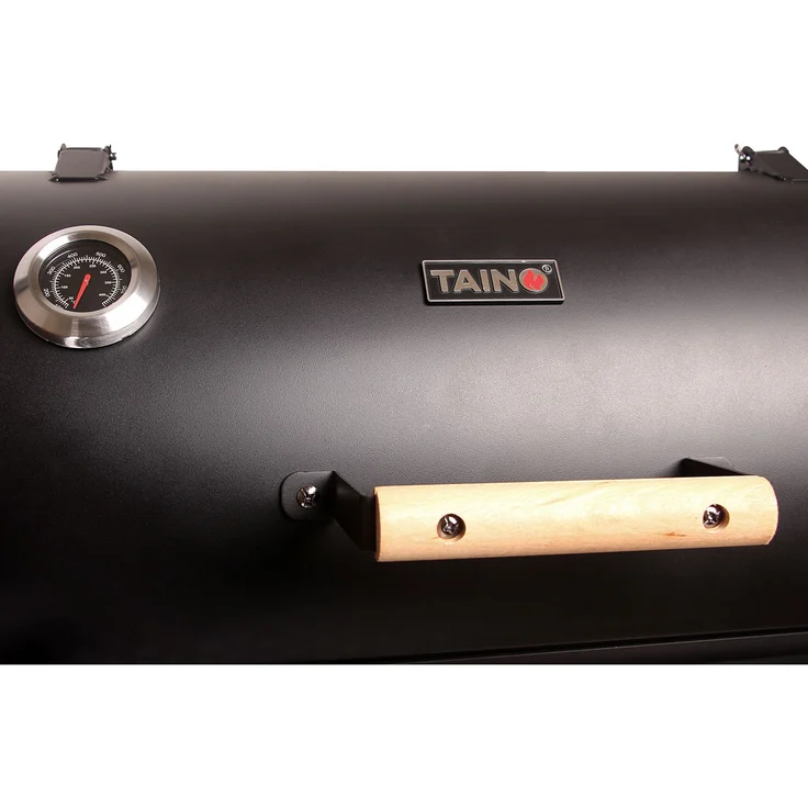 TAINO Yuma Massiver Smoker BBQ GRILLWAGEN Holzkohle Grill 90KG 3,5mm Offset, 145 x 170 x 80 cm – Bild 7
