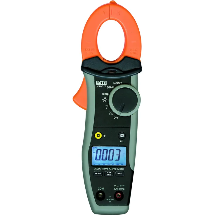 HT-Instruments Digitale Stromzange 600A AC-DC TRMS, CAT IV 600 V, HT9015