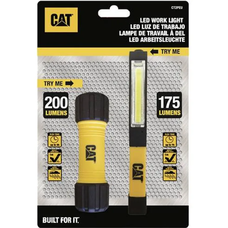 CAT LED-Taschenlampe LED Arbeitsleuchte, Mini-Taschenlampe mit Gürtelclip, Magnethalterung, verstellbar CT2PEU