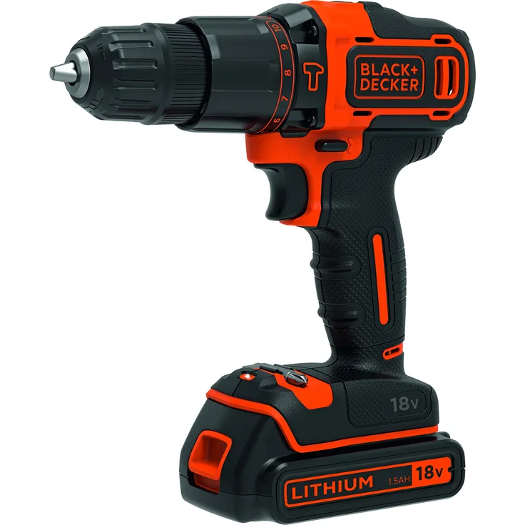 Black Decker BDCHD18-QW Akkuschrauber,81 W,18 V,Schwarz-Orange
