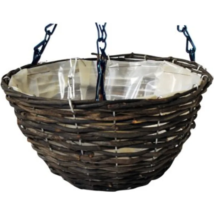 Kingfisher 35,6 cm Dark Rattan Hängekorb