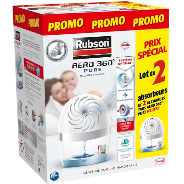 Aero 360° LuftentfeuchterPure – Farbe Weiß – 2 Stück