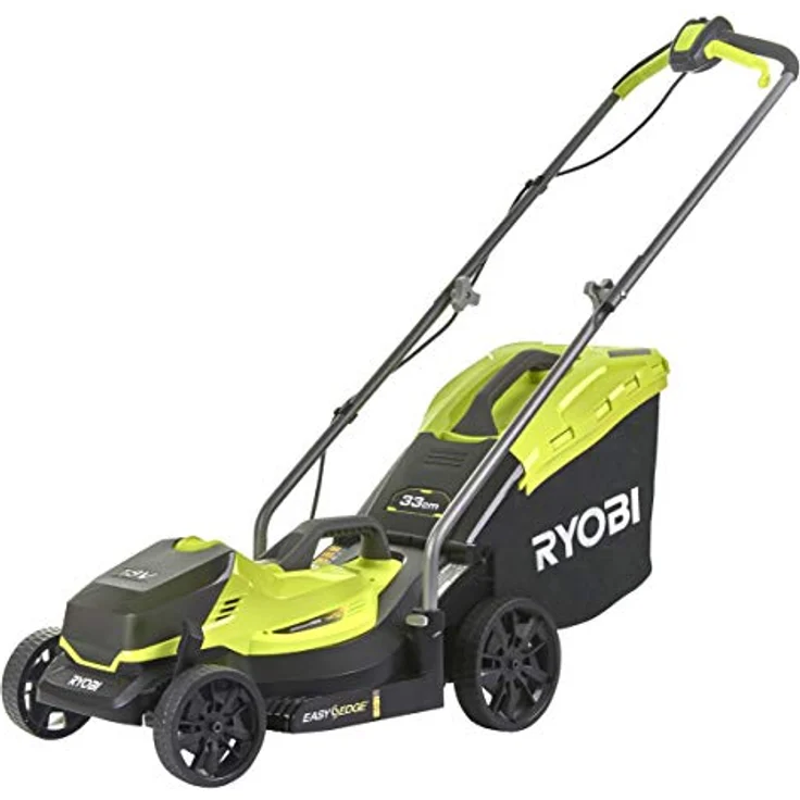 Ryobi Akku-Rasenmäher OLM1833B - Schnittbreite 33 cm, Schnitthöhe verstellbar, mit 35 l Fangsack + Mulchkeil, ohne Akku - 5133004305 – Bild 1