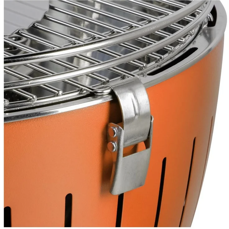 LotusGrill G340 Holzkohlegrill rauchfrei, mandarinorange, Ø 32 cm – Bild 3