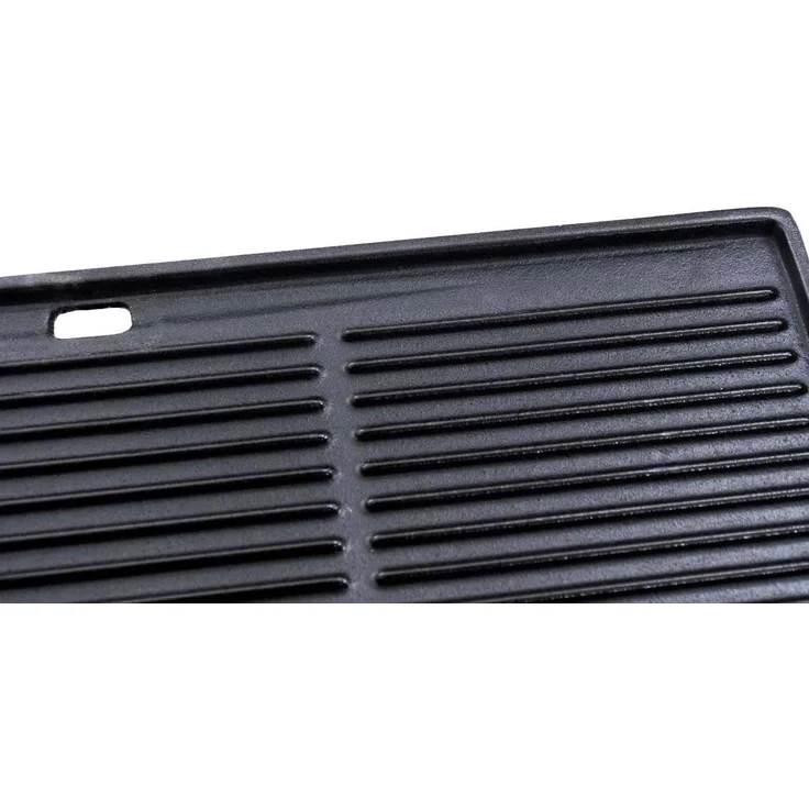 Grillplatte, 48,5 x 40 cm, beidseitig nutzbare Grillplatte für Gasgrill, Kohlegrill und Elektrogrill – Bild 3